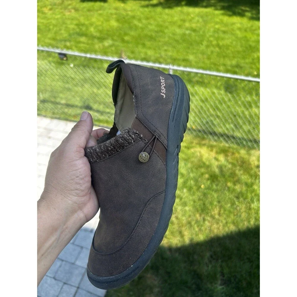 JSPORT Women’s Brown Slip-On Comfort Shoes Size 10M